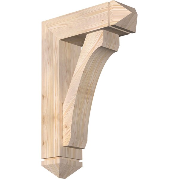 Ekena Millwork Legacy Arts and Crafts Smooth Bracket w/ Offset Brace, Douglas Fir, 7 1/2"W x 24"D x 36"H BKT0806X24X36LEC03SDF - main